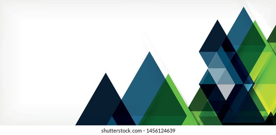 Colorful repeating triangles modern geometric in contemporary style on white background. Abstract geometric shape. Modern stylish texture. Vector abstract graphic design.