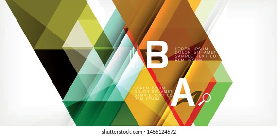 Colorful repeating triangles modern geometric in contemporary style on white background. Abstract geometric shape. Modern stylish texture. Vector abstract graphic design.