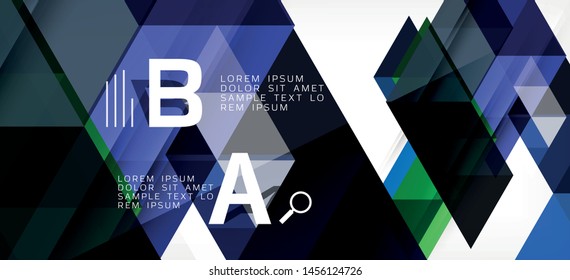 Colorful repeating triangles modern geometric in contemporary style on white background. Abstract geometric shape. Modern stylish texture. Vector abstract graphic design.