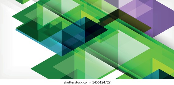 Colorful repeating triangles modern geometric in contemporary style on white background. Abstract geometric shape. Modern stylish texture. Vector abstract graphic design.