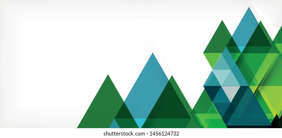 Colorful repeating triangles modern geometric in contemporary style on white background. Abstract geometric shape. Modern stylish texture. Vector abstract graphic design.