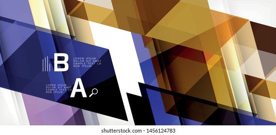 Colorful repeating triangles modern geometric in contemporary style on white background. Abstract geometric shape. Modern stylish texture. Vector abstract graphic design.