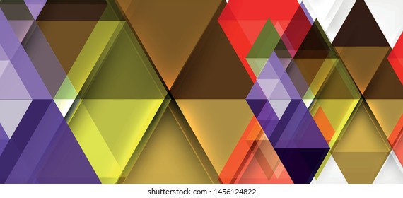 Colorful repeating triangles modern geometric in contemporary style on white background. Abstract geometric shape. Modern stylish texture. Vector abstract graphic design.