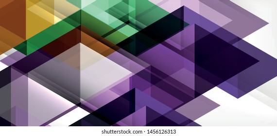 Triángulos repetitivos coloridos geométricos modernos de estilo contemporáneo sobre fondo blanco. Forma geométrica abstracta. Textura moderna y elegante. Diseño gráfico abstracto vectorial.