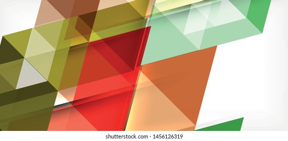 Triángulos repetitivos coloridos geométricos modernos de estilo contemporáneo sobre fondo blanco. Forma geométrica abstracta. Textura moderna y elegante. Diseño gráfico abstracto vectorial.