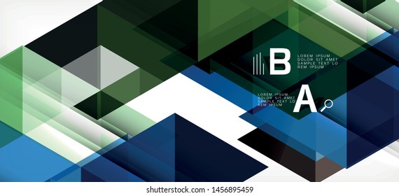 Colorful repeating triangles modern geometric in contemporary style on white background. Abstract geometric shape. Modern stylish texture. Vector abstract graphic design.