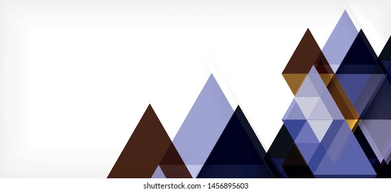 Colorful repeating triangles modern geometric in contemporary style on white background. Abstract geometric shape. Modern stylish texture. Vector abstract graphic design.