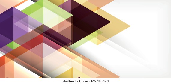 Farbige, sich wiederholende Dreiecke, moderne Geometrie im zeitgenössischen Stil auf weißem Hintergrund. Abstrakte geometrische Form. Moderne, stilvolle Textur. Abstraktes Vektorgrafik-Design.