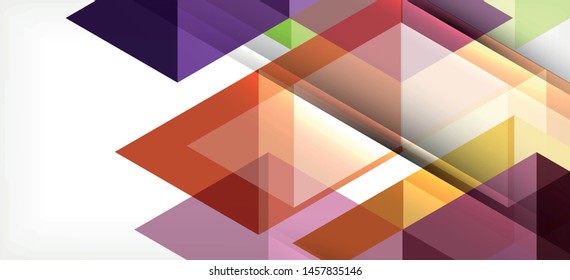 Colorful repeating triangles modern geometric in contemporary style on white background. Abstract geometric shape. Modern stylish texture. Vector abstract graphic design.