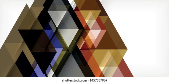 Triángulos repetitivos coloridos geométricos modernos de estilo contemporáneo sobre fondo blanco. Forma geométrica abstracta. Textura moderna y elegante. Diseño gráfico abstracto vectorial.