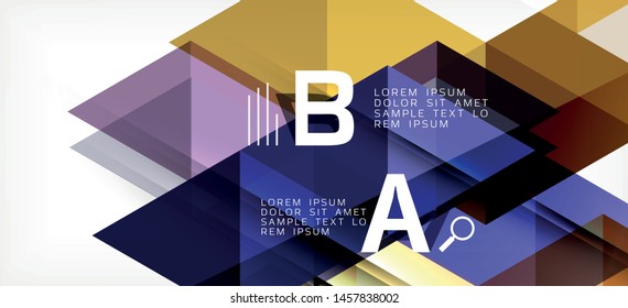 Colorido repetindo triângulos geométrico moderno em estilo contemporâneo em fundo branco. Forma geométrica abstrata. Textura moderna e elegante. Design gráfico abstrato vetorial.