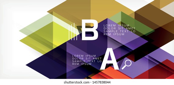 Colorful repeating triangles modern geometric in contemporary style on white background. Abstract geometric shape. Modern stylish texture. Vector abstract graphic design.