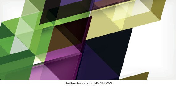 Colorful repeating triangles modern geometric in contemporary style on white background. Abstract geometric shape. Modern stylish texture. Vector abstract graphic design.