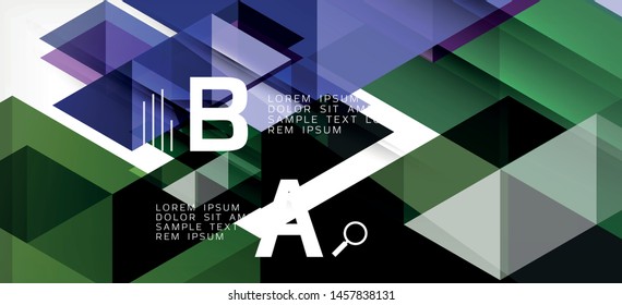 Triángulos repetitivos coloridos geométricos modernos de estilo contemporáneo sobre fondo blanco. Forma geométrica abstracta. Textura moderna y elegante. Diseño gráfico abstracto vectorial.