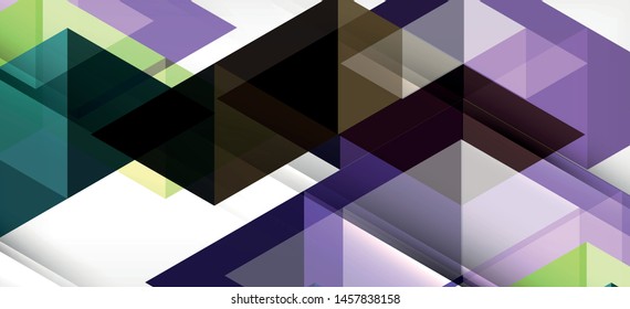 Triángulos repetitivos coloridos geométricos modernos de estilo contemporáneo sobre fondo blanco. Forma geométrica abstracta. Textura moderna y elegante. Diseño gráfico abstracto vectorial.