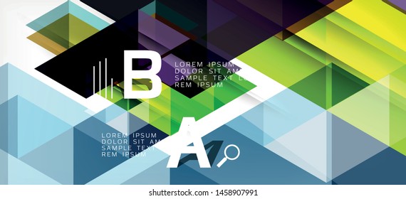 Colorful repeating triangles modern geometric in contemporary style on white background. Abstract geometric shape. Modern stylish texture. Vector abstract graphic design.