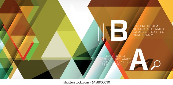 Farbige, sich wiederholende Dreiecke, moderne Geometrie im zeitgenössischen Stil auf weißem Hintergrund. Abstrakte geometrische Form. Moderne, stilvolle Textur. Abstraktes Vektorgrafik-Design.