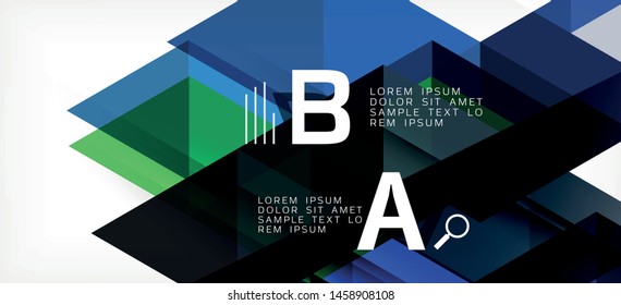 Colorful repeating triangles modern geometric in contemporary style on white background. Abstract geometric shape. Modern stylish texture. Vector abstract graphic design.