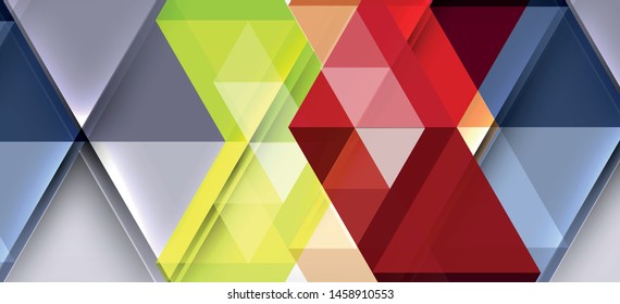 Farbige, sich wiederholende Dreiecke, moderne Geometrie im zeitgenössischen Stil auf weißem Hintergrund. Abstrakte geometrische Form. Moderne, stilvolle Textur. Abstraktes Vektorgrafik-Design.
