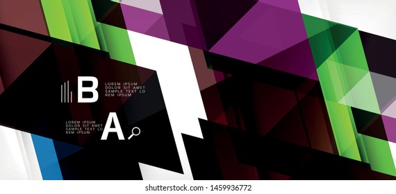 Colorful repeating triangles modern geometric in contemporary style on white background. Abstract geometric shape. Modern stylish texture. Vector abstract graphic design.