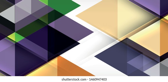 Colorful repeating triangles modern geometric in contemporary style on white background. Abstract geometric shape. Modern stylish texture. Vector abstract graphic design.