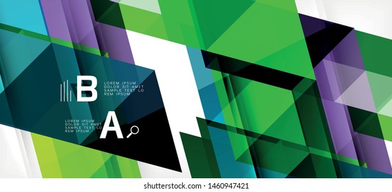 Colorful repeating triangles modern geometric in contemporary style on white background. Abstract geometric shape. Modern stylish texture. Vector abstract graphic design.