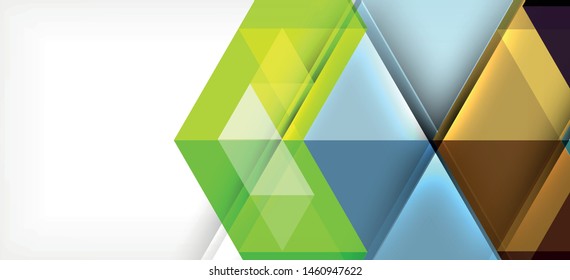 Colorful repeating triangles modern geometric in contemporary style on white background. Abstract geometric shape. Modern stylish texture. Vector abstract graphic design.