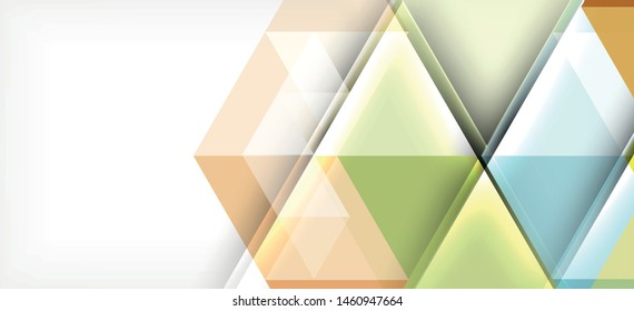 Colorful repeating triangles modern geometric in contemporary style on white background. Abstract geometric shape. Modern stylish texture. Vector abstract graphic design.