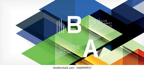 Triángulos repetitivos coloridos geométricos modernos de estilo contemporáneo sobre fondo blanco. Forma geométrica abstracta. Textura moderna y elegante. Diseño gráfico abstracto vectorial.