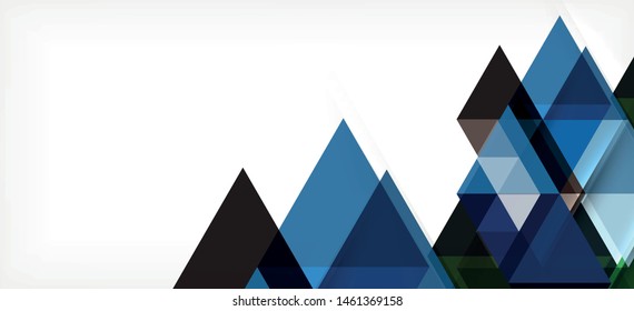 Colorful repeating triangles modern geometric in contemporary style on white background. Abstract geometric shape. Modern stylish texture. Vector abstract graphic design.