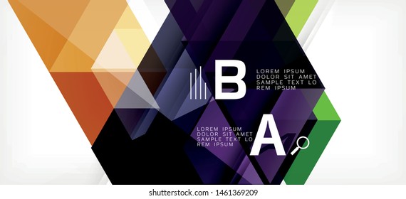 Farbige, sich wiederholende Dreiecke, moderne Geometrie im zeitgenössischen Stil auf weißem Hintergrund. Abstrakte geometrische Form. Moderne, stilvolle Textur. Abstraktes Vektorgrafik-Design.