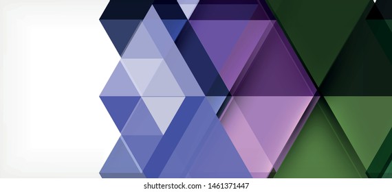 Farbige, sich wiederholende Dreiecke, moderne Geometrie im zeitgenössischen Stil auf weißem Hintergrund. Abstrakte geometrische Form. Moderne, stilvolle Textur. Abstraktes Vektorgrafik-Design.