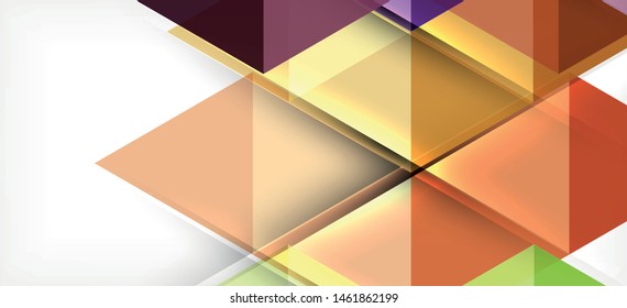 Colorful repeating triangles modern geometric in contemporary style on white background. Abstract geometric shape. Modern stylish texture. Vector abstract graphic design.