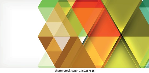 Colorful repeating triangles modern geometric in contemporary style on white background. Abstract geometric shape. Modern stylish texture. Vector abstract graphic design.
