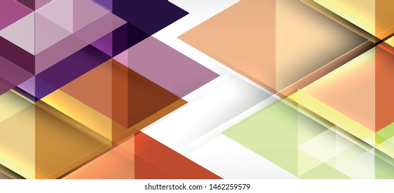 Colorful repeating triangles modern geometric in contemporary style on white background. Abstract geometric shape. Modern stylish texture. Vector abstract graphic design.