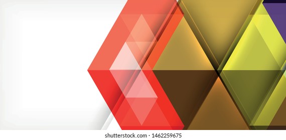 Triángulos repetitivos coloridos geométricos modernos de estilo contemporáneo sobre fondo blanco. Forma geométrica abstracta. Textura moderna y elegante. Diseño gráfico abstracto vectorial.