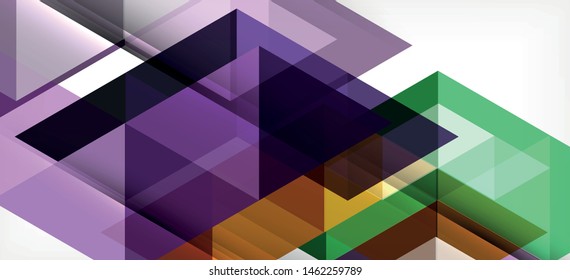 Colorful repeating triangles modern geometric in contemporary style on white background. Abstract geometric shape. Modern stylish texture. Vector abstract graphic design.