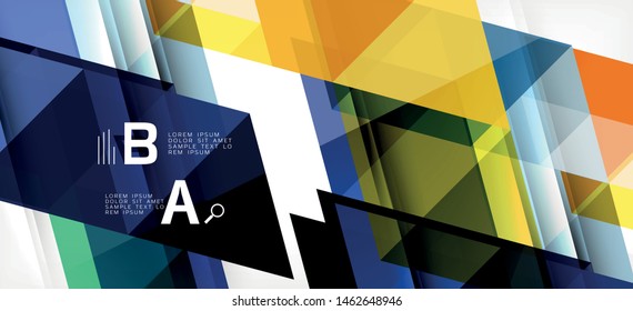 Colorful repeating triangles modern geometric in contemporary style on white background. Abstract geometric shape. Modern stylish texture. Vector abstract graphic design.