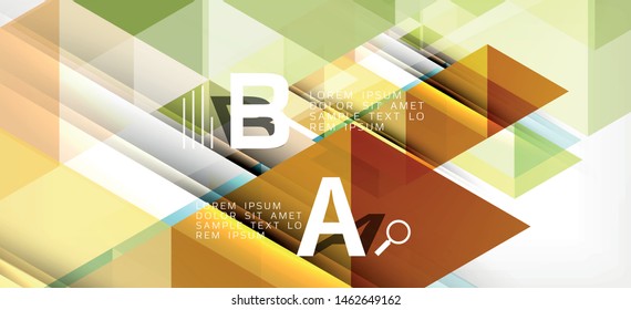 Triángulos repetitivos coloridos geométricos modernos de estilo contemporáneo sobre fondo blanco. Forma geométrica abstracta. Textura moderna y elegante. Diseño gráfico abstracto vectorial.