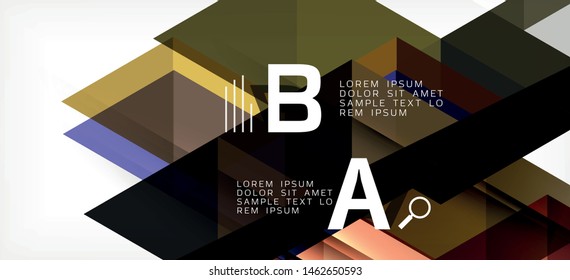 Colorful repeating triangles modern geometric in contemporary style on white background. Abstract geometric shape. Modern stylish texture. Vector abstract graphic design.