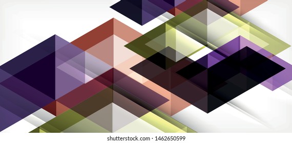 Colorful repeating triangles modern geometric in contemporary style on white background. Abstract geometric shape. Modern stylish texture. Vector abstract graphic design.
