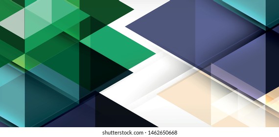 Colorful repeating triangles modern geometric in contemporary style on white background. Abstract geometric shape. Modern stylish texture. Vector abstract graphic design.