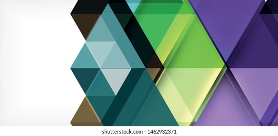 Colorful repeating triangles modern geometric in contemporary style on white background. Abstract geometric shape. Modern stylish texture. Vector abstract graphic design.