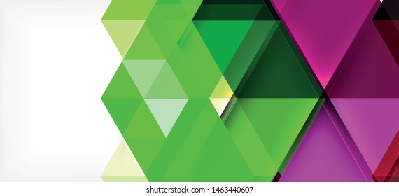 Triángulos repetitivos coloridos geométricos modernos de estilo contemporáneo sobre fondo blanco. Forma geométrica abstracta. Textura moderna y elegante. Diseño gráfico abstracto vectorial.