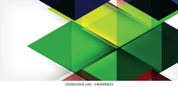 Colorful repeating triangles modern geometric in contemporary style on white background. Abstract geometric shape. Modern stylish texture. Vector abstract graphic design.