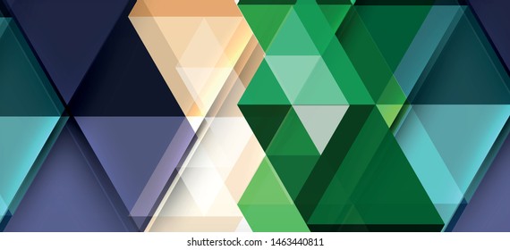 Triángulos repetitivos coloridos geométricos modernos de estilo contemporáneo sobre fondo blanco. Forma geométrica abstracta. Textura moderna y elegante. Diseño gráfico abstracto vectorial.