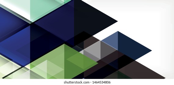 Triángulos repetitivos coloridos geométricos modernos de estilo contemporáneo sobre fondo blanco. Forma geométrica abstracta. Textura moderna y elegante. Diseño gráfico abstracto vectorial.