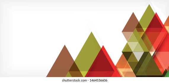 Colorful repeating triangles modern geometric in contemporary style on white background. Abstract geometric shape. Modern stylish texture. Vector abstract graphic design.