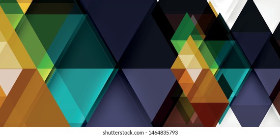 Colorful repeating triangles modern geometric in contemporary style on white background. Abstract geometric shape. Modern stylish texture. Vector abstract graphic design.