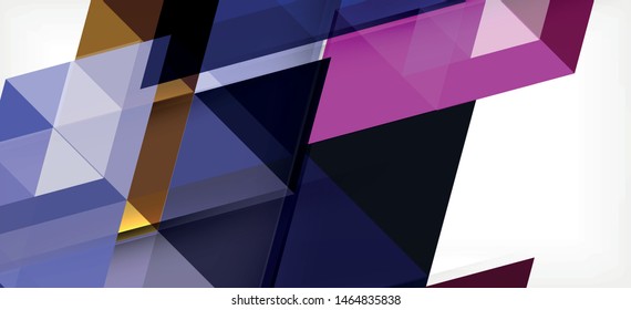 Colorful repeating triangles modern geometric in contemporary style on white background. Abstract geometric shape. Modern stylish texture. Vector abstract graphic design.